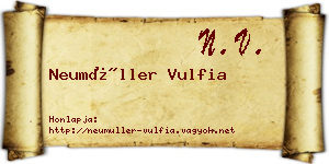 Neumüller Vulfia névjegykártya